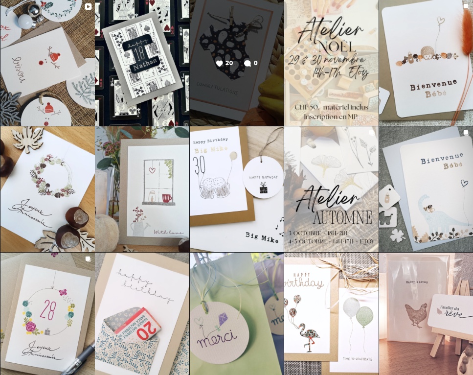 Cartes et papeterie de L'Atelier du Rêve